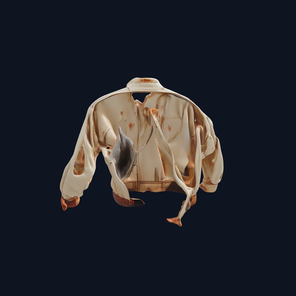 Worn Leather Jacket D Model Pack