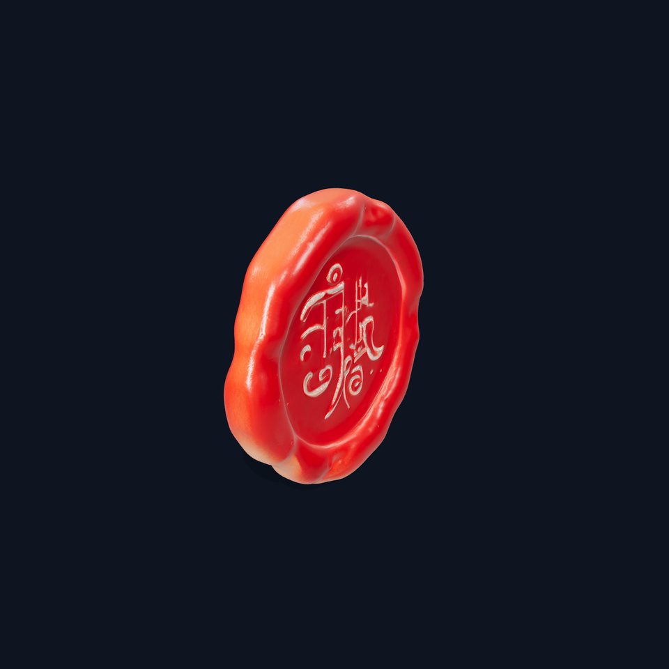 Antique Scroll with Wax Seal D Model Pack