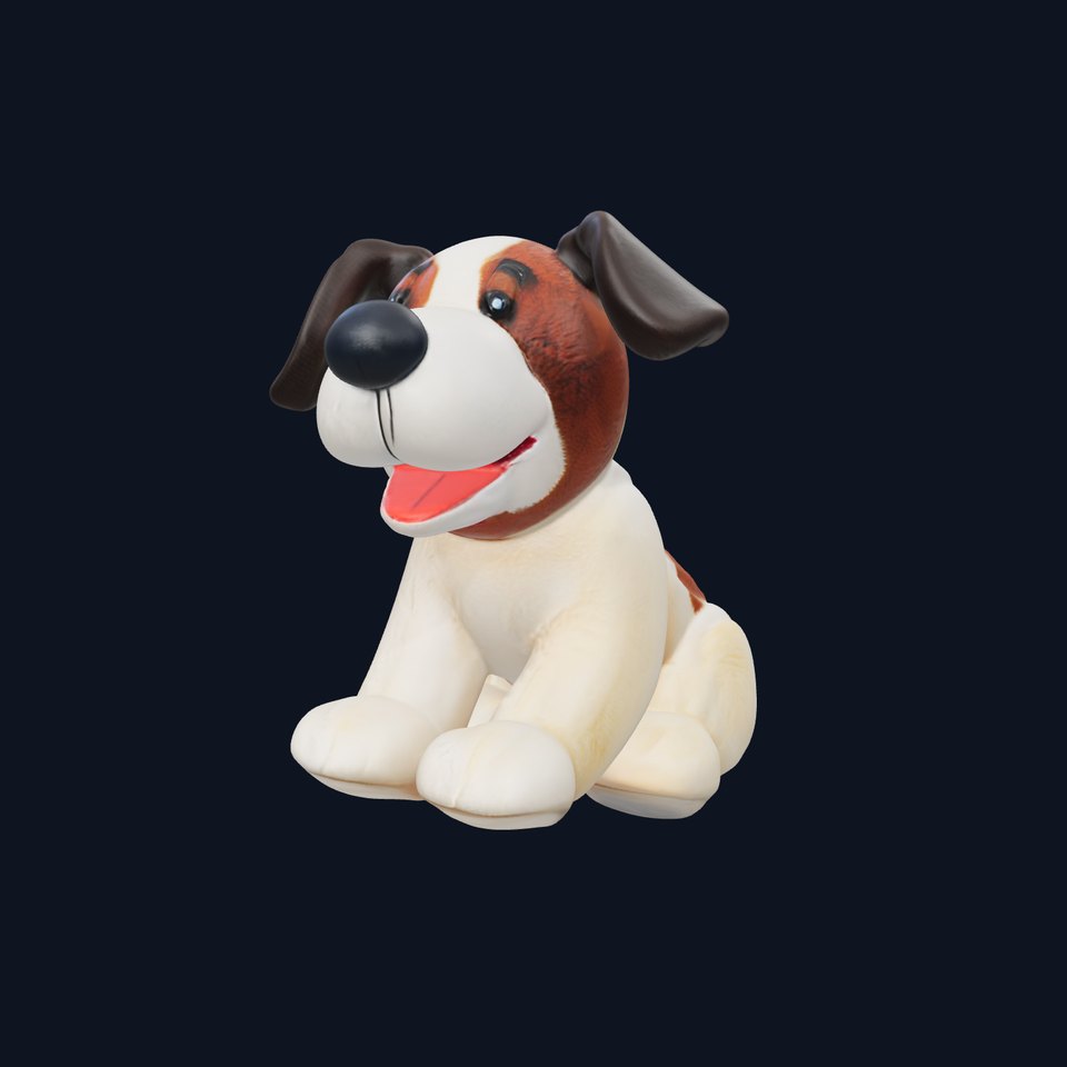Cute Plush Dog Model Pack for Animation and Games