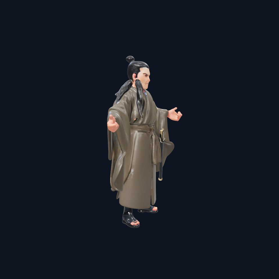 Samurai Warrior D Model  Detailed Rigged Animation Ready