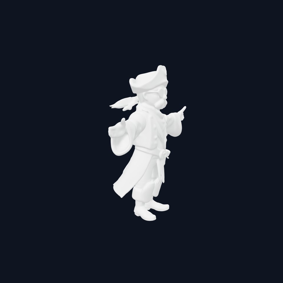 Animated Pirate Character Model  PBR Textures Fully Rigged Ready for Games