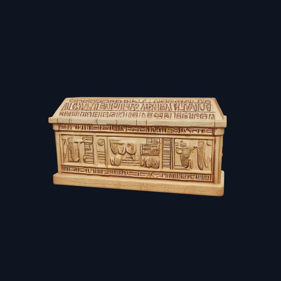 Ancient Sarcophagus Model Pack with Hieroglyphs