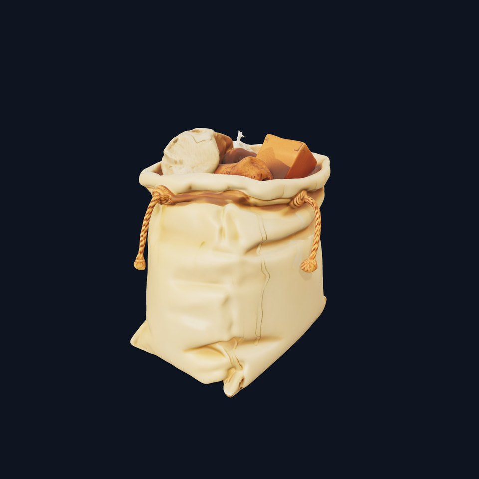 Realistic Burlap Sack Model Pack for Production Rendering and Games