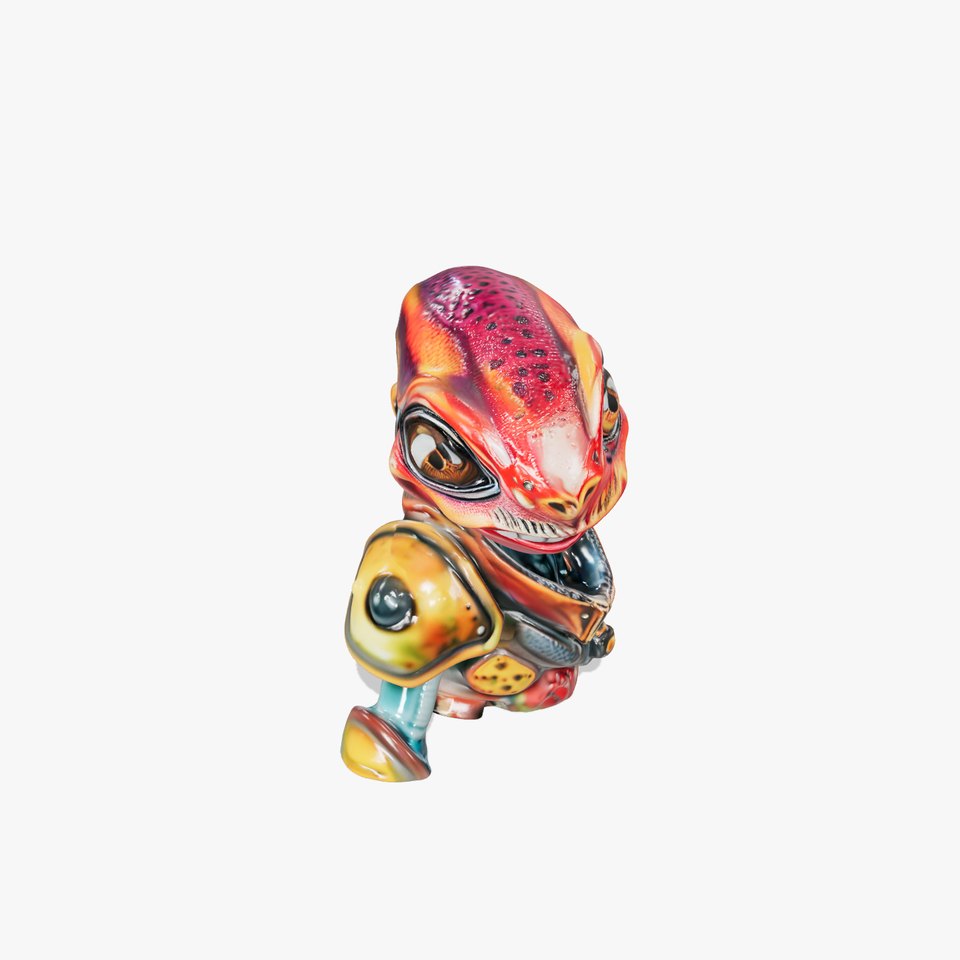 Alien Creature in SciFi Armor Model Pack