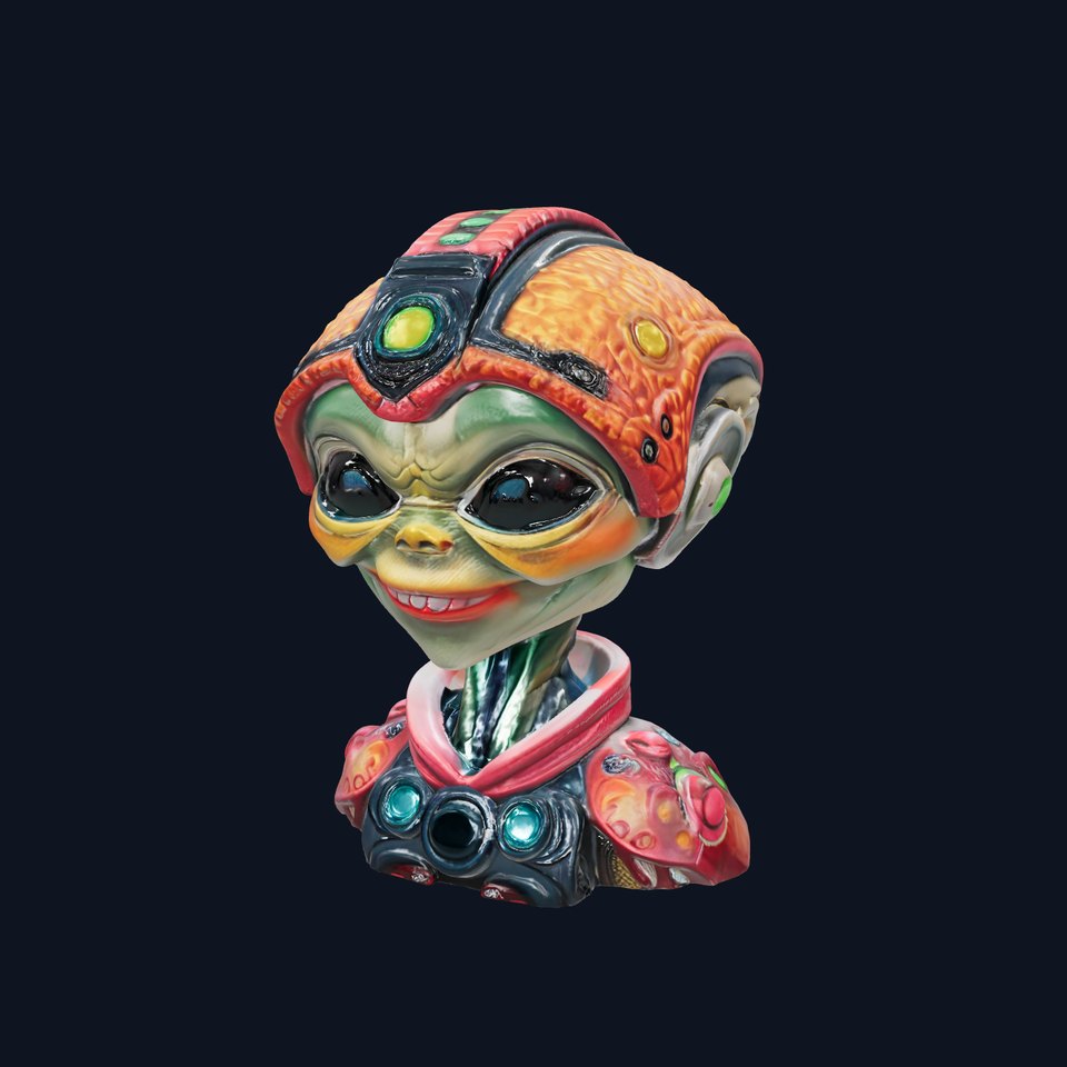 Alien Character Model Pack with Futuristic Helmet