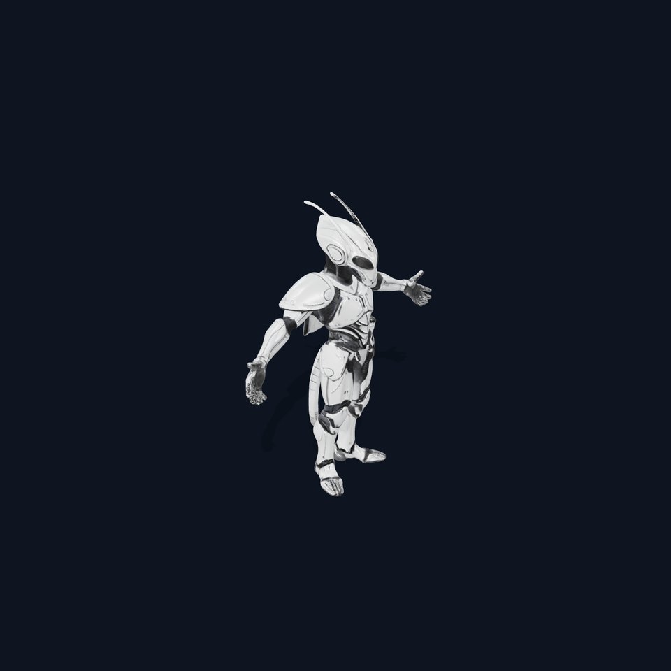 Futuristic Insectoid Warrior Model Pack