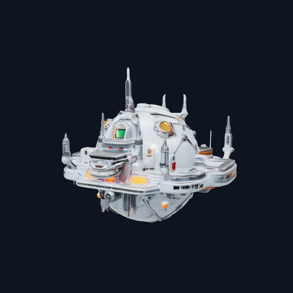Futuristic Space Station Model Pack with Advanced Antenna Features