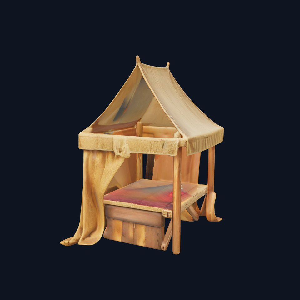 Medieval Market Stall Model Pack with Canvas Cover