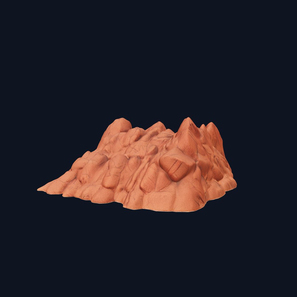 Rocky Desert Landscape Model Pack with Textured Details