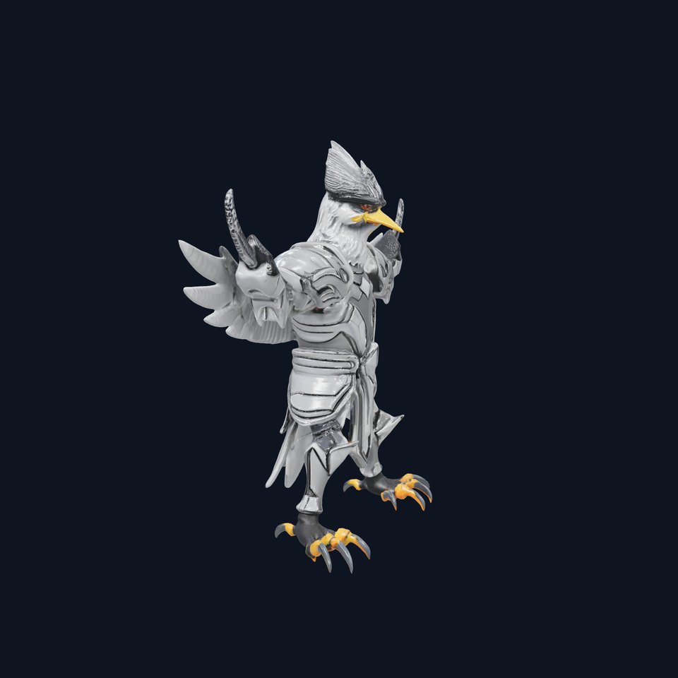 Eagle Guardian Warrior Armored Avian D Character Model