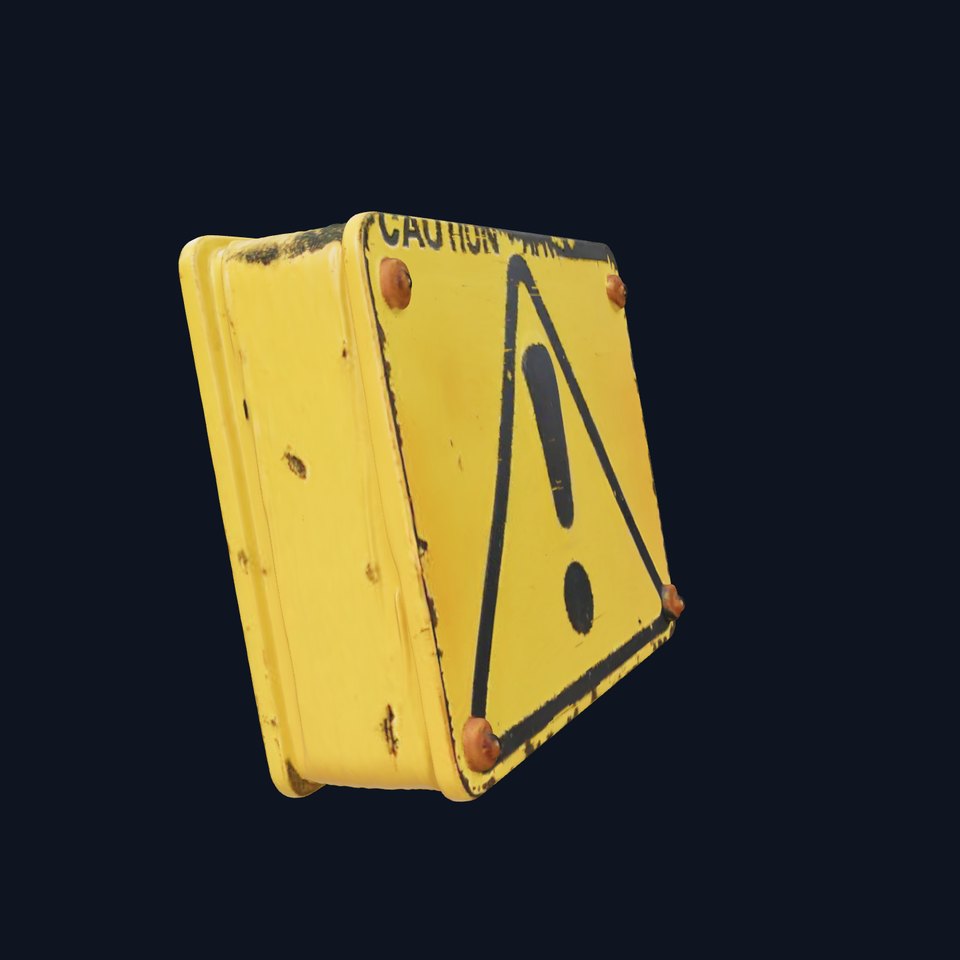 Vintage Warning Sign Model Pack