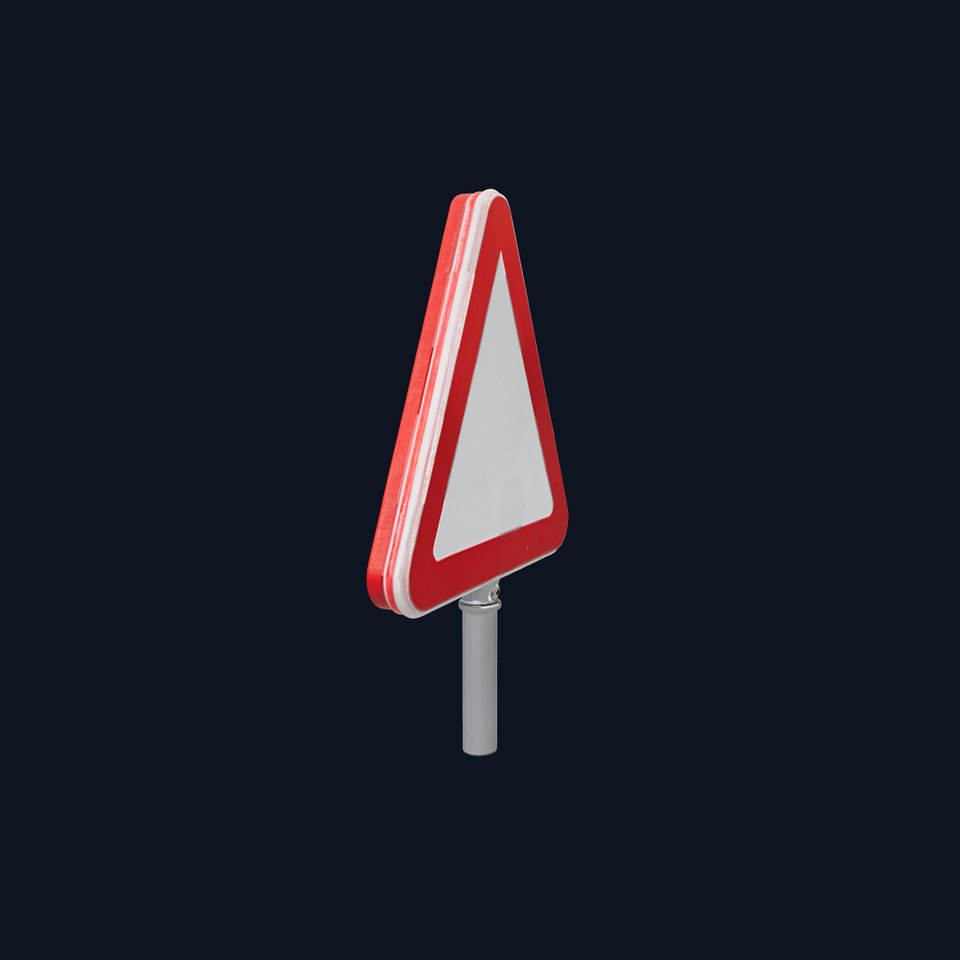 Traffic Warning Sign D Model Pack