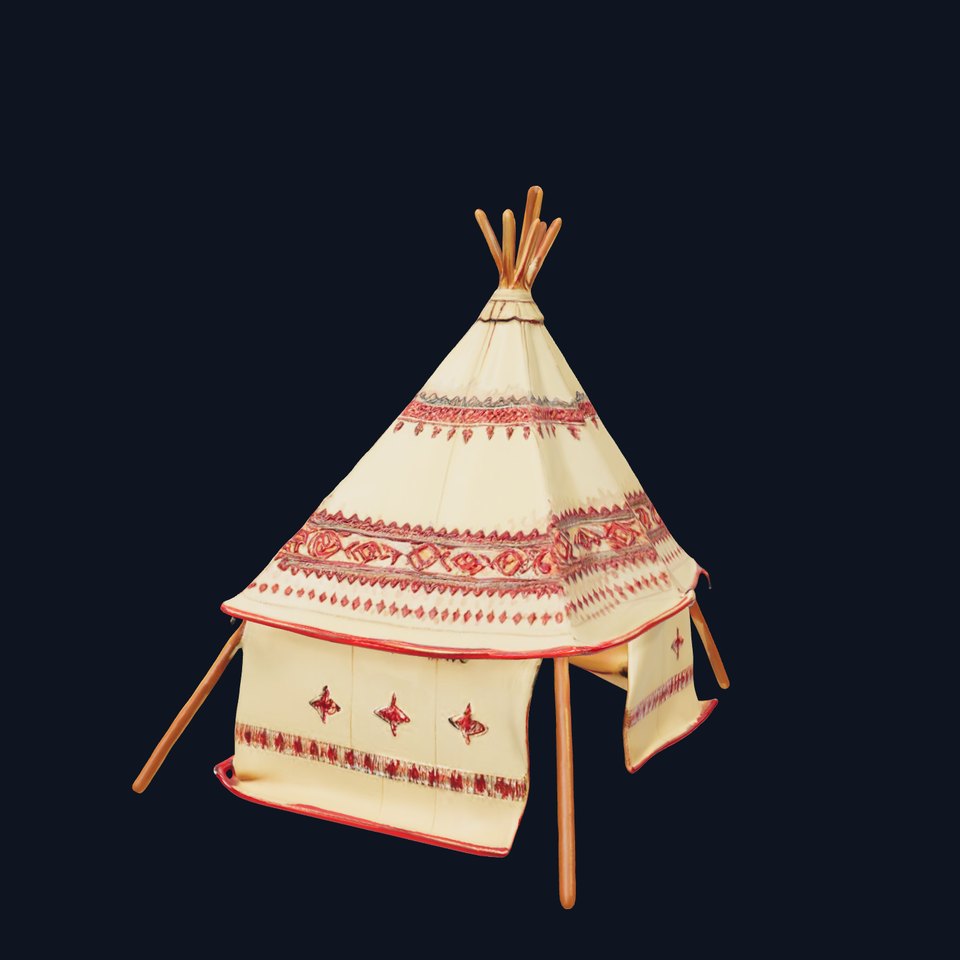 Traditional Teepee Tent Model Pack with Textures