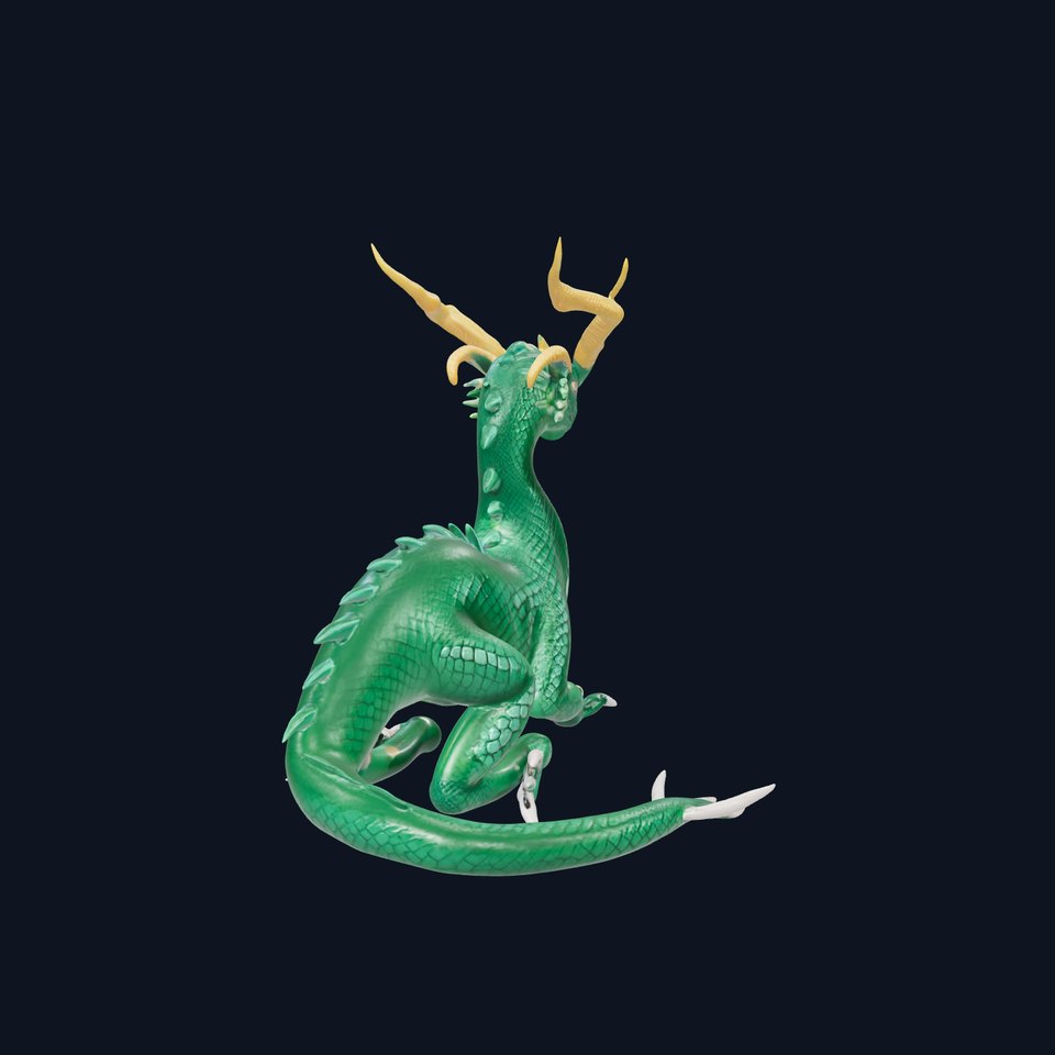 Majestic Green Dragon Model Pack