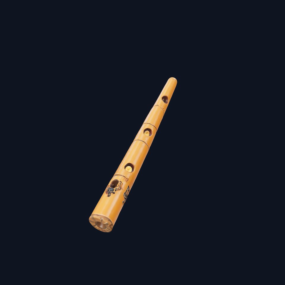 Traditional Bamboo Flute Model Pack