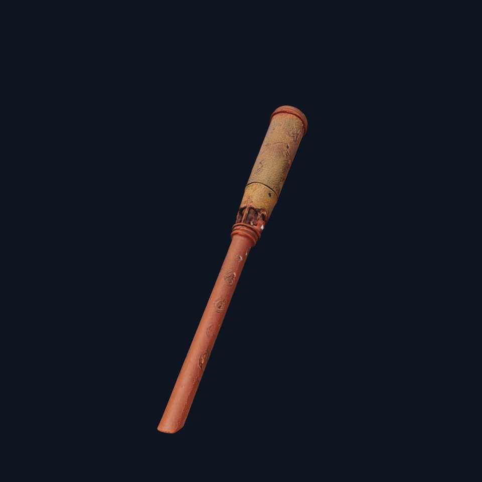 Rustic Metal Baseball Bat Model Pack