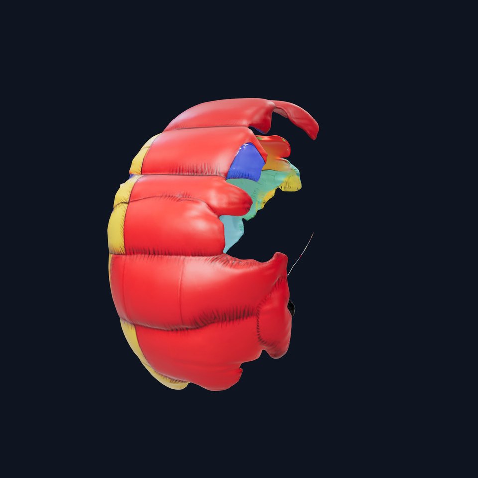 Vibrant Parachute Model Pack for Interactive Graphics