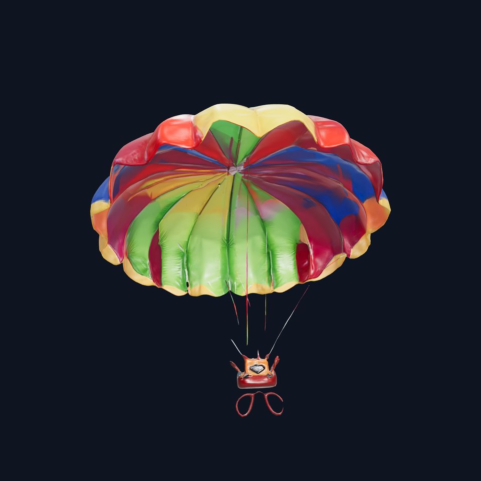Colorful Parachute D Model Pack