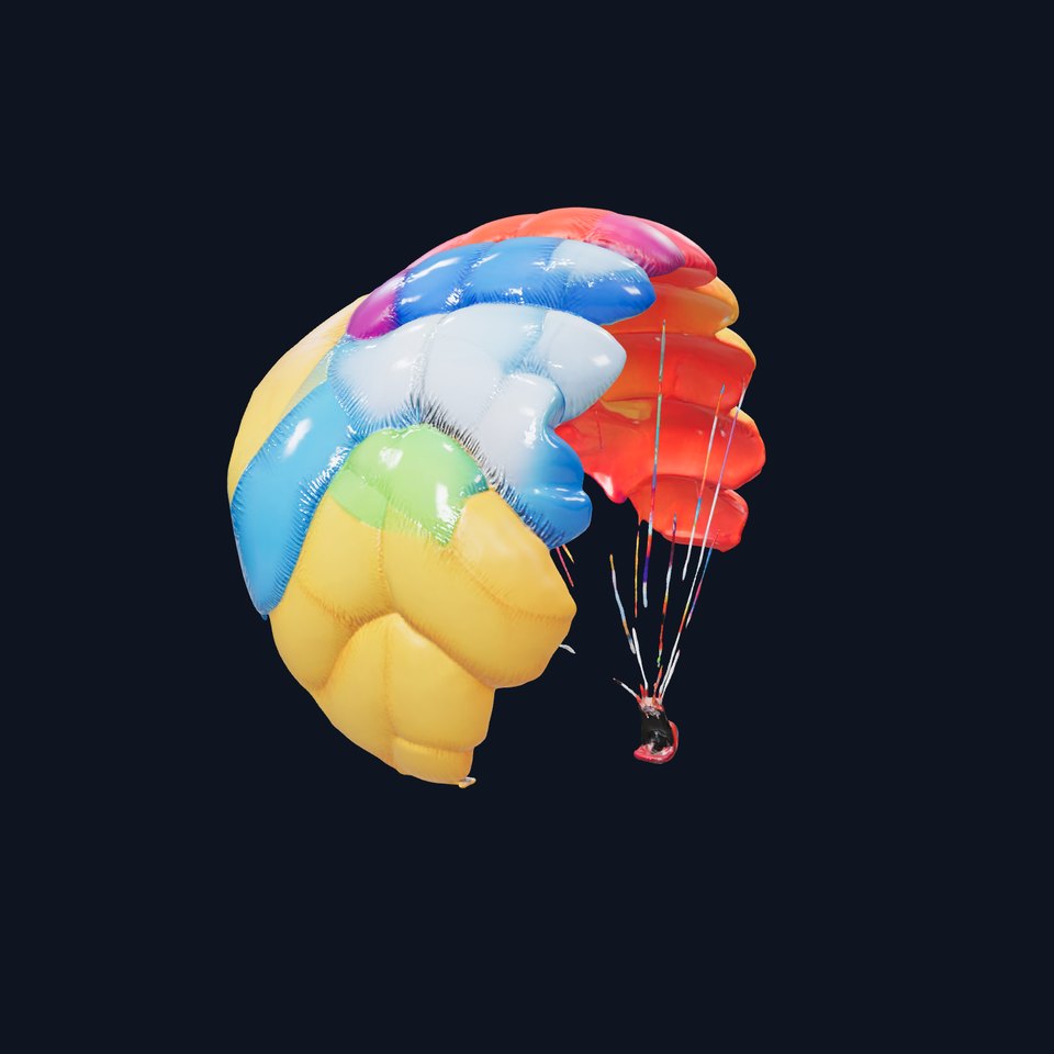 Colorful Paraglider Model Pack for D Rendering