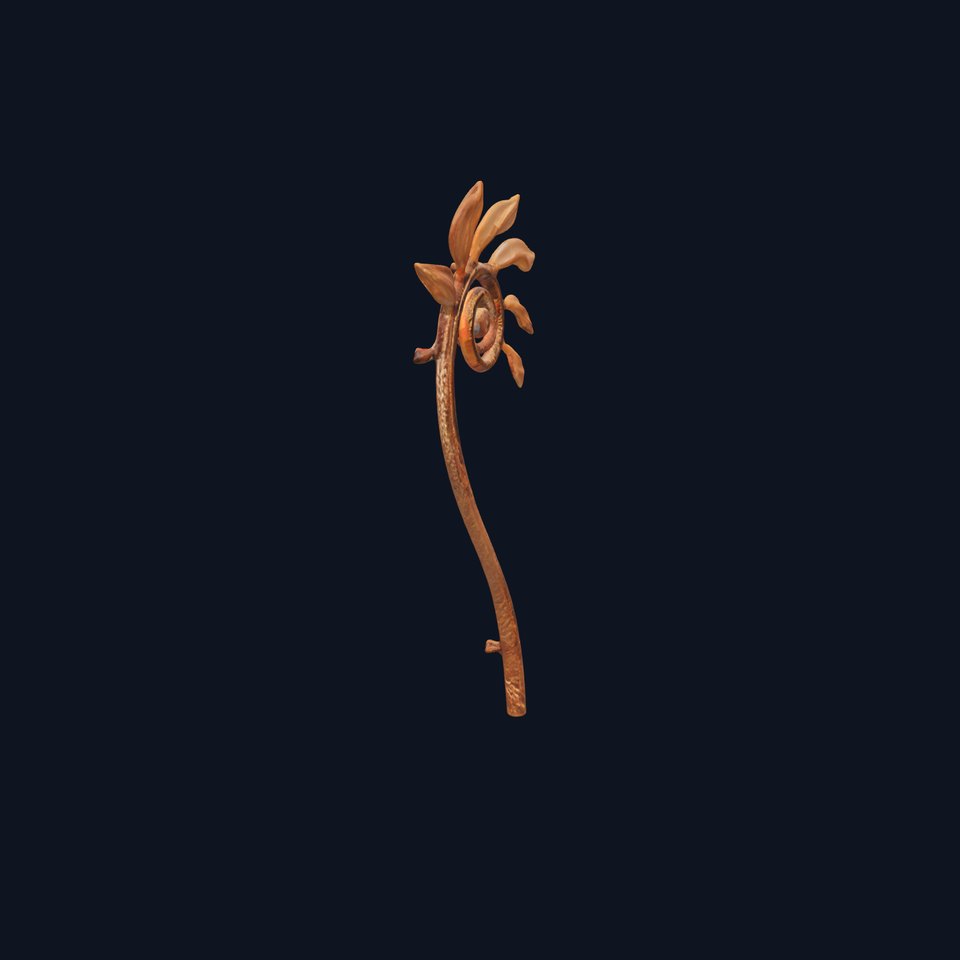 Spiral Fern Copper Decor Model Pack