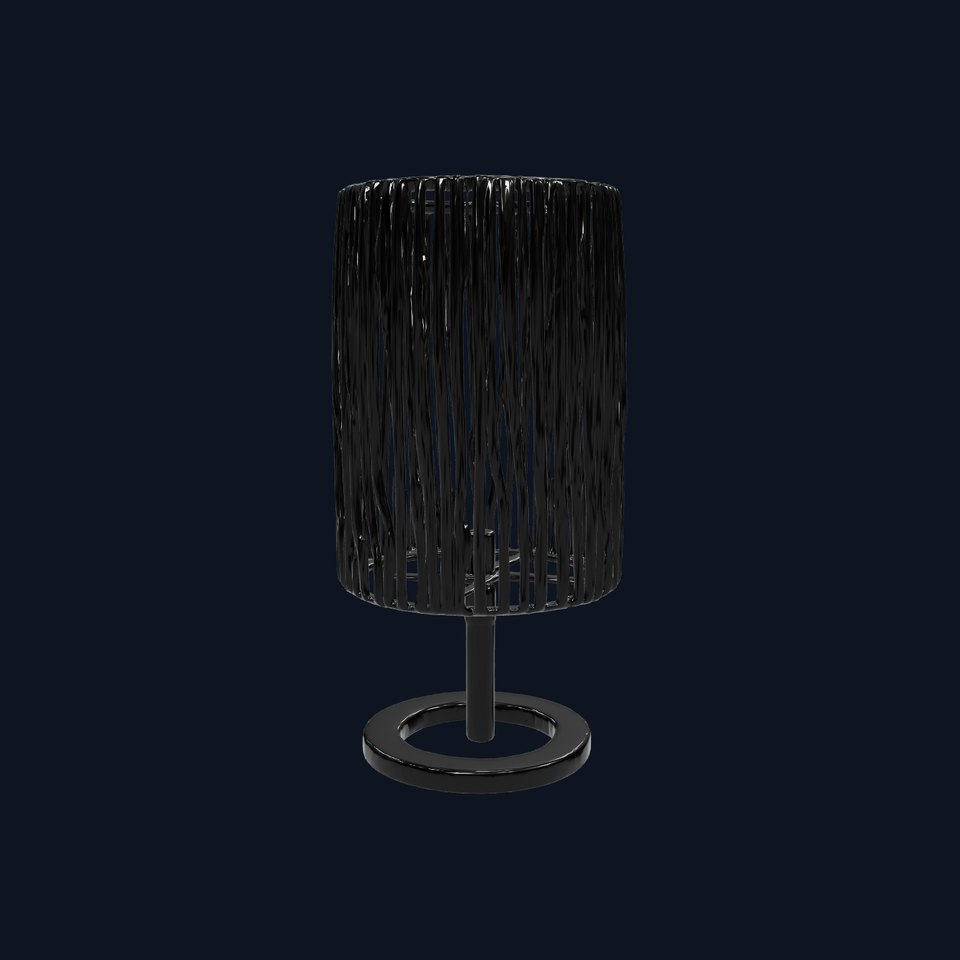 Modern Bamboo Table Lamp Model Pack
