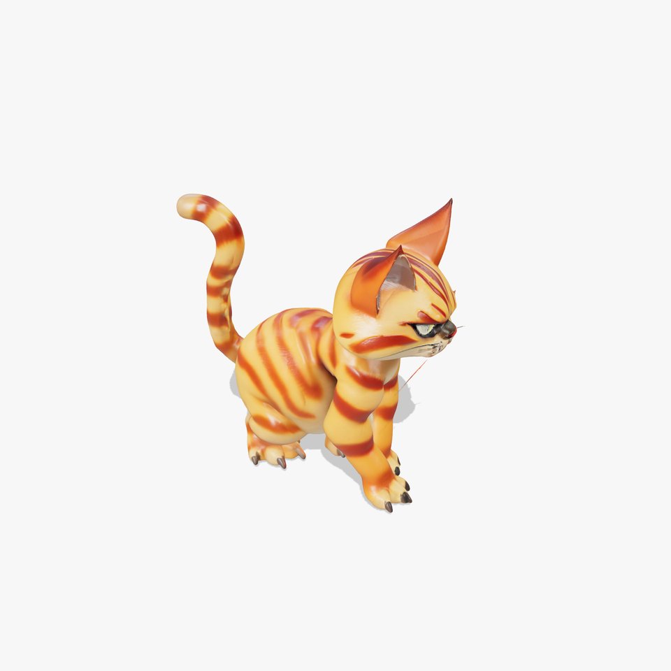 Realistic Cartoon Cat Model Pack