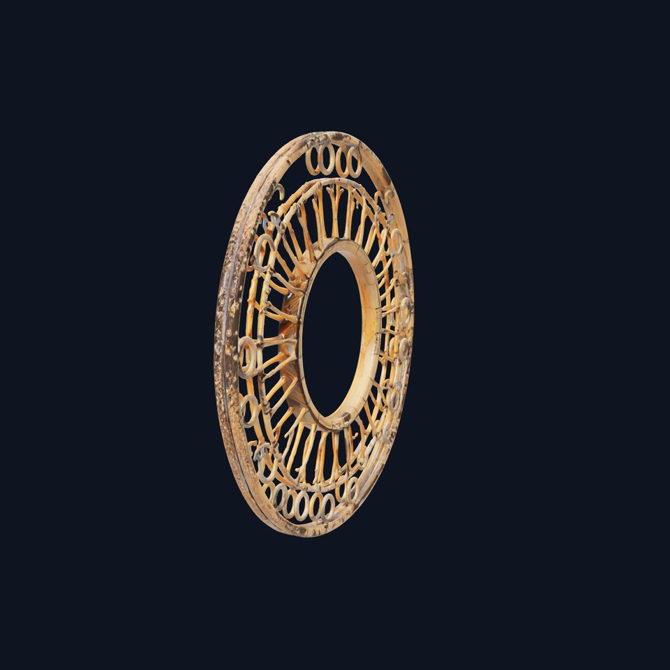 Rustic Circular Metal Wall Decor Model Pack