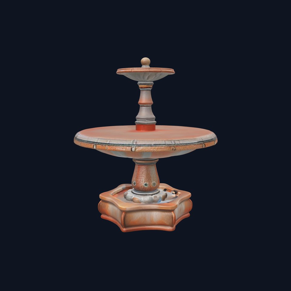 Rustic Outdoor Fountain Model Pack