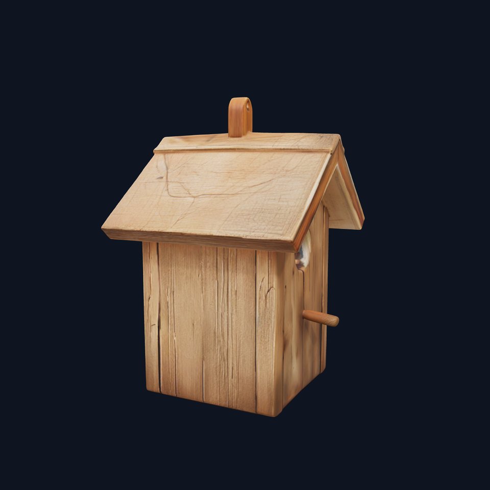 Wooden Birdhouse Model Pack for Detailed Simulations