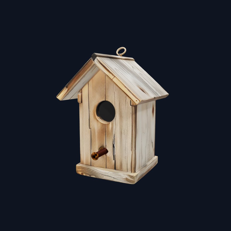 Rustic Wooden Birdhouse Model Pack
