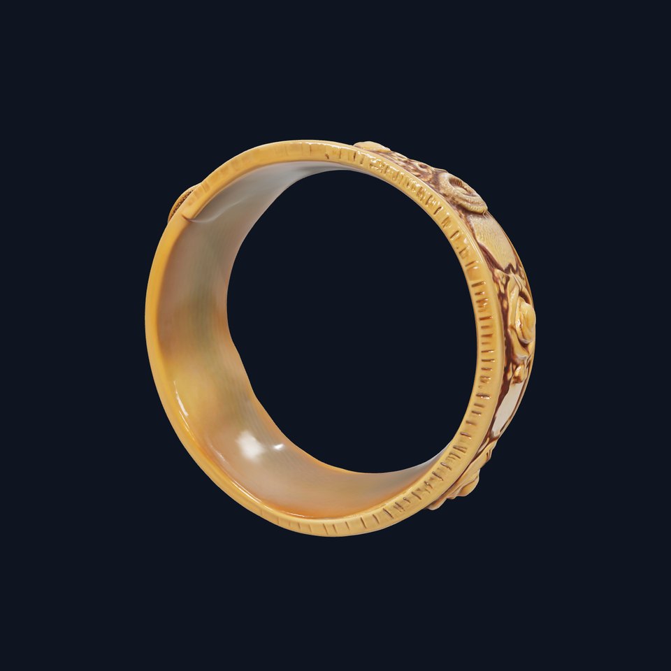 Ornate Gold Ring Model Pack
