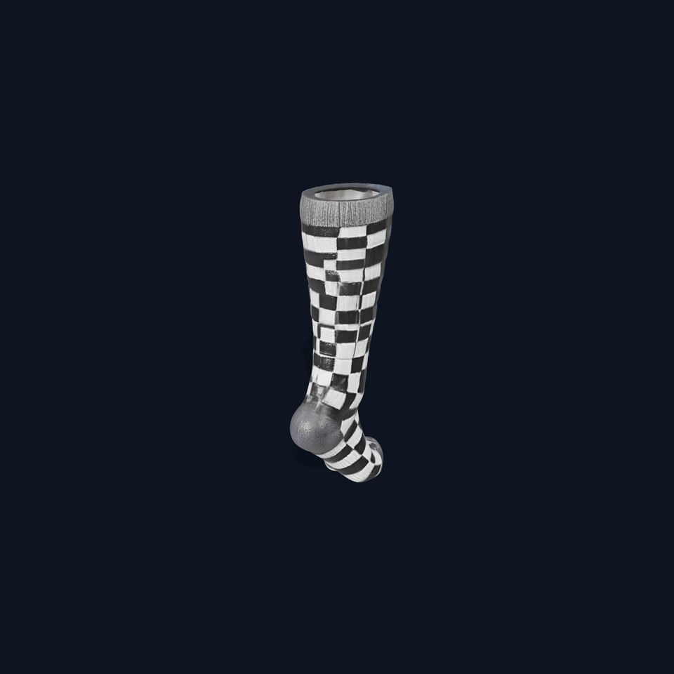 Checkered Sock D Model Pack  High Detail