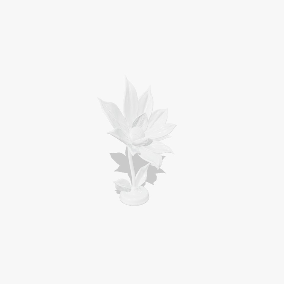 Golden Metallic Flower Decor D Model Pack