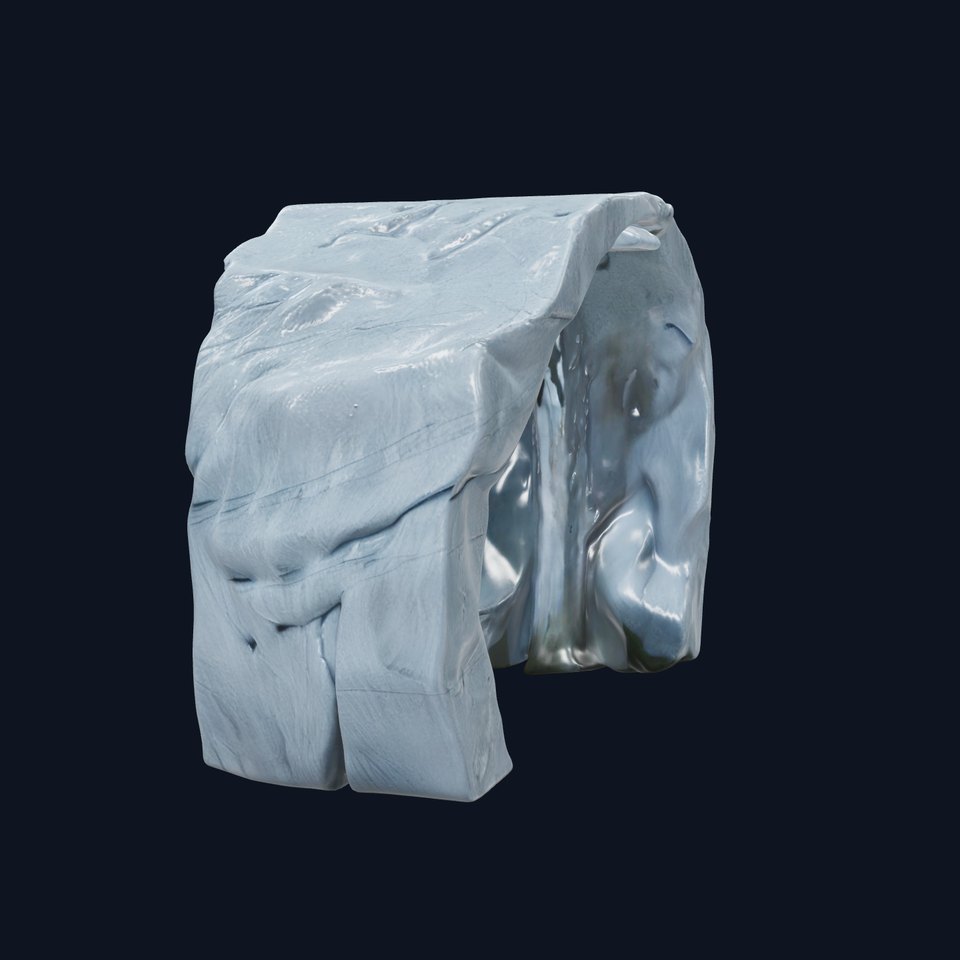 Waterfall Rock Archway D Model Pack