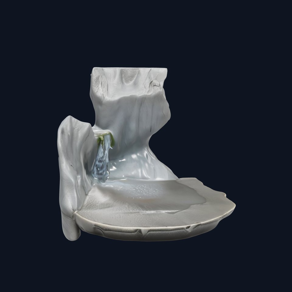 Natural Rock Pool with Waterfall Model Pack