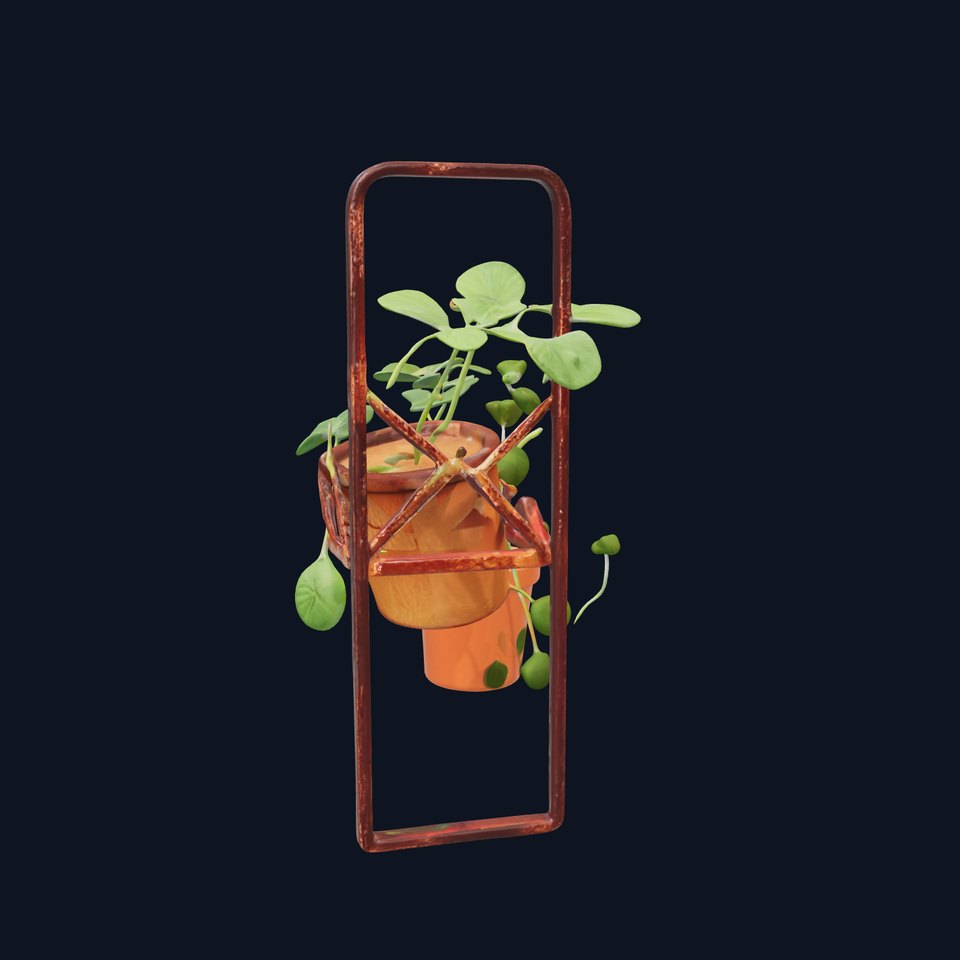 Indoor Decorative Planter with Metal Stand Model Pack