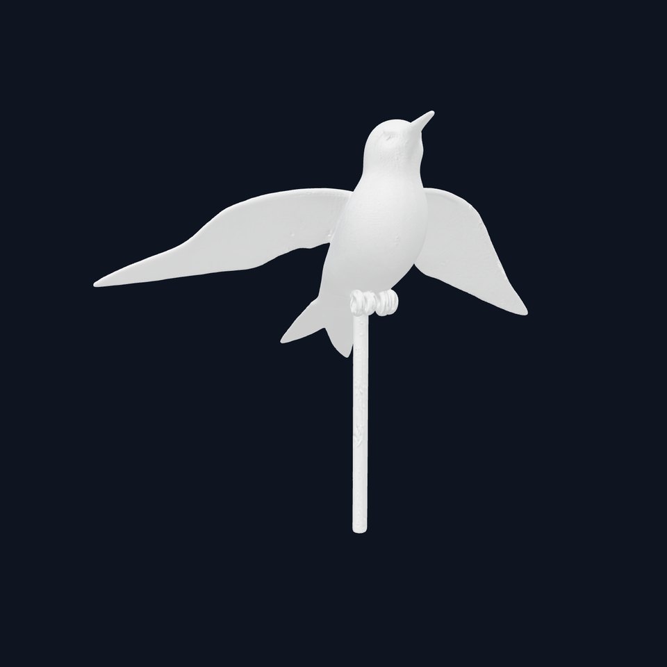 Metallic Bird Sculpture Model Pack for Creative Projects