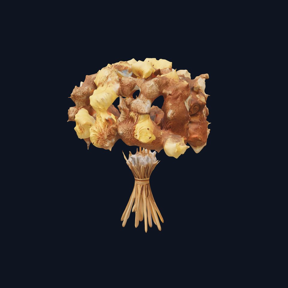 Elegant Dried Flower Bouquet Model Pack for Visualizations