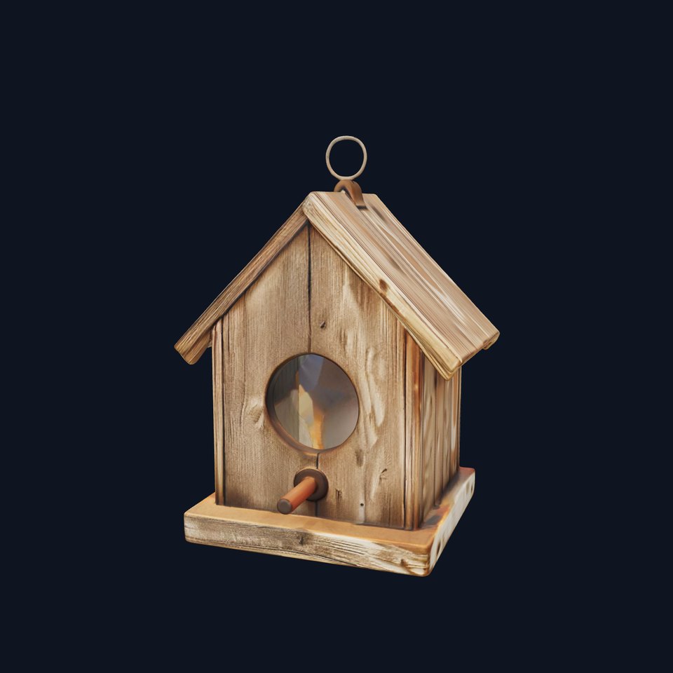 Rustic Wooden Birdhouse D Model Pack