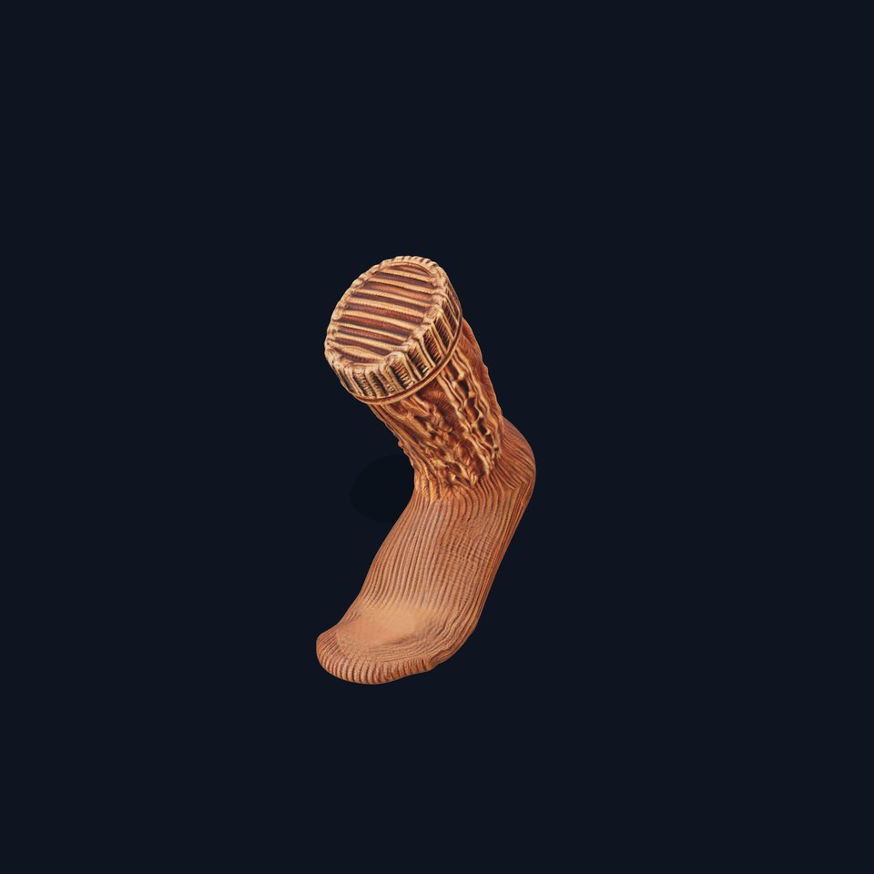 Textured Knit Sock D Model Pack