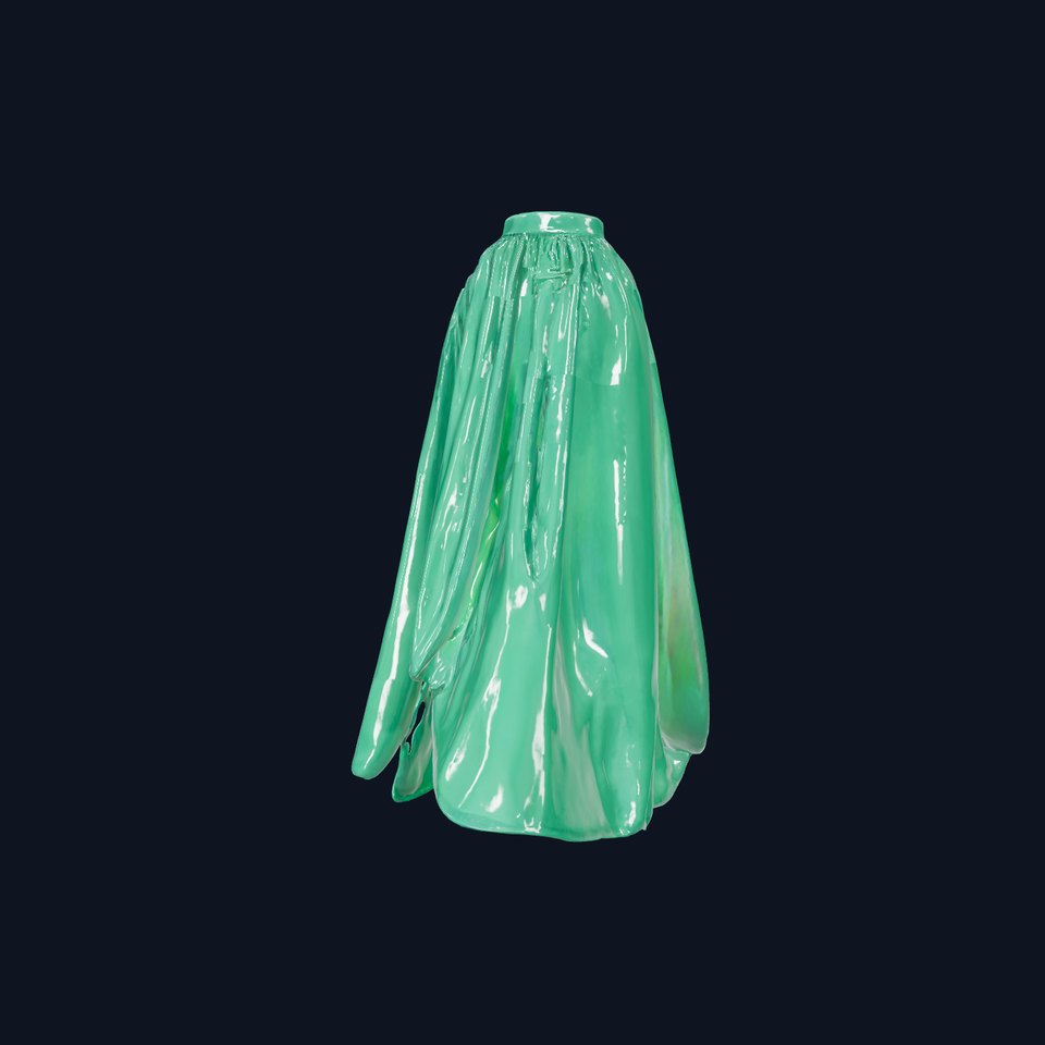 Elegant Green Dress Model Pack for Fashion and Visualization