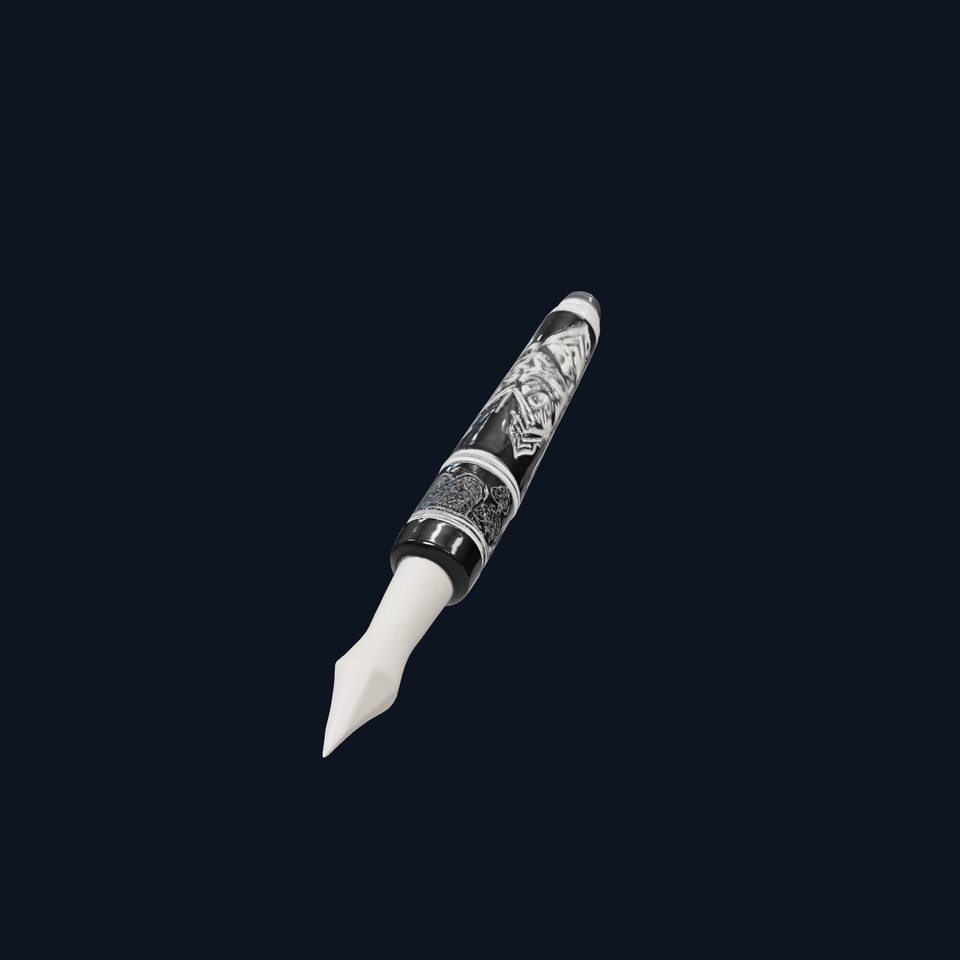 Ornate Fountain Pen Model Pack with Elegant Engravings