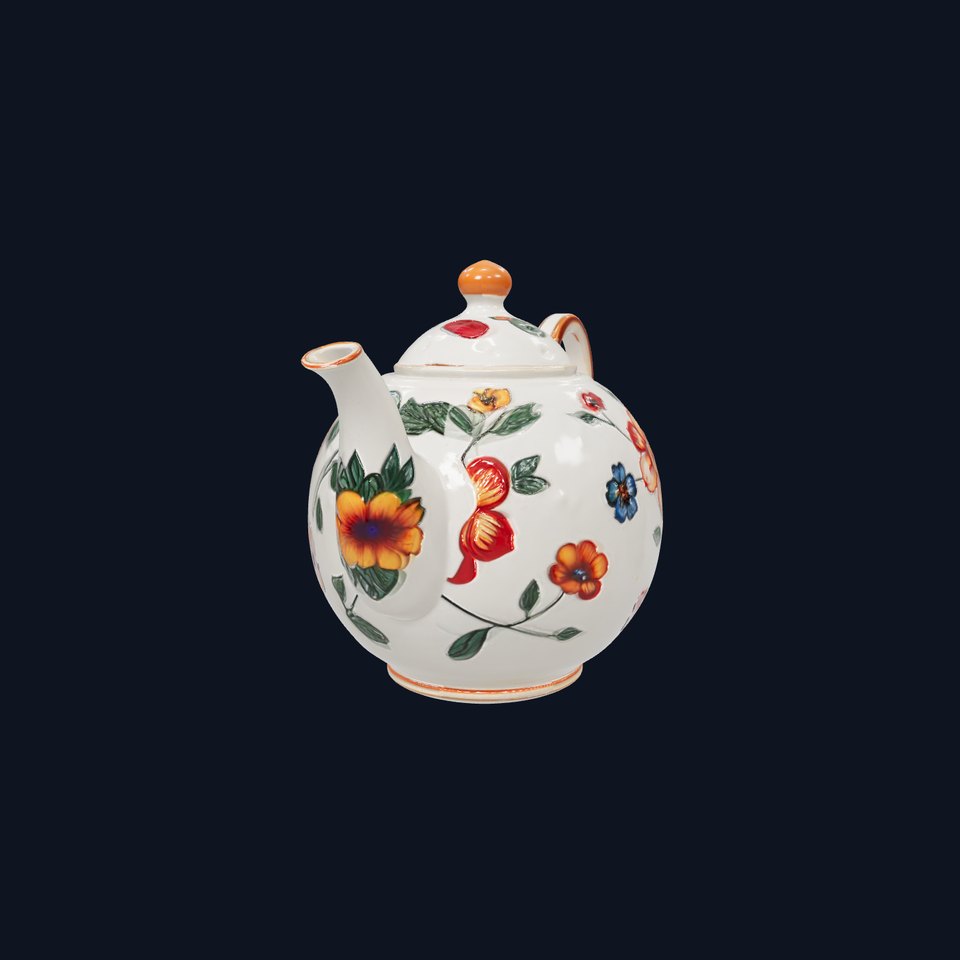 Decorative Floral Teapot Model Pack