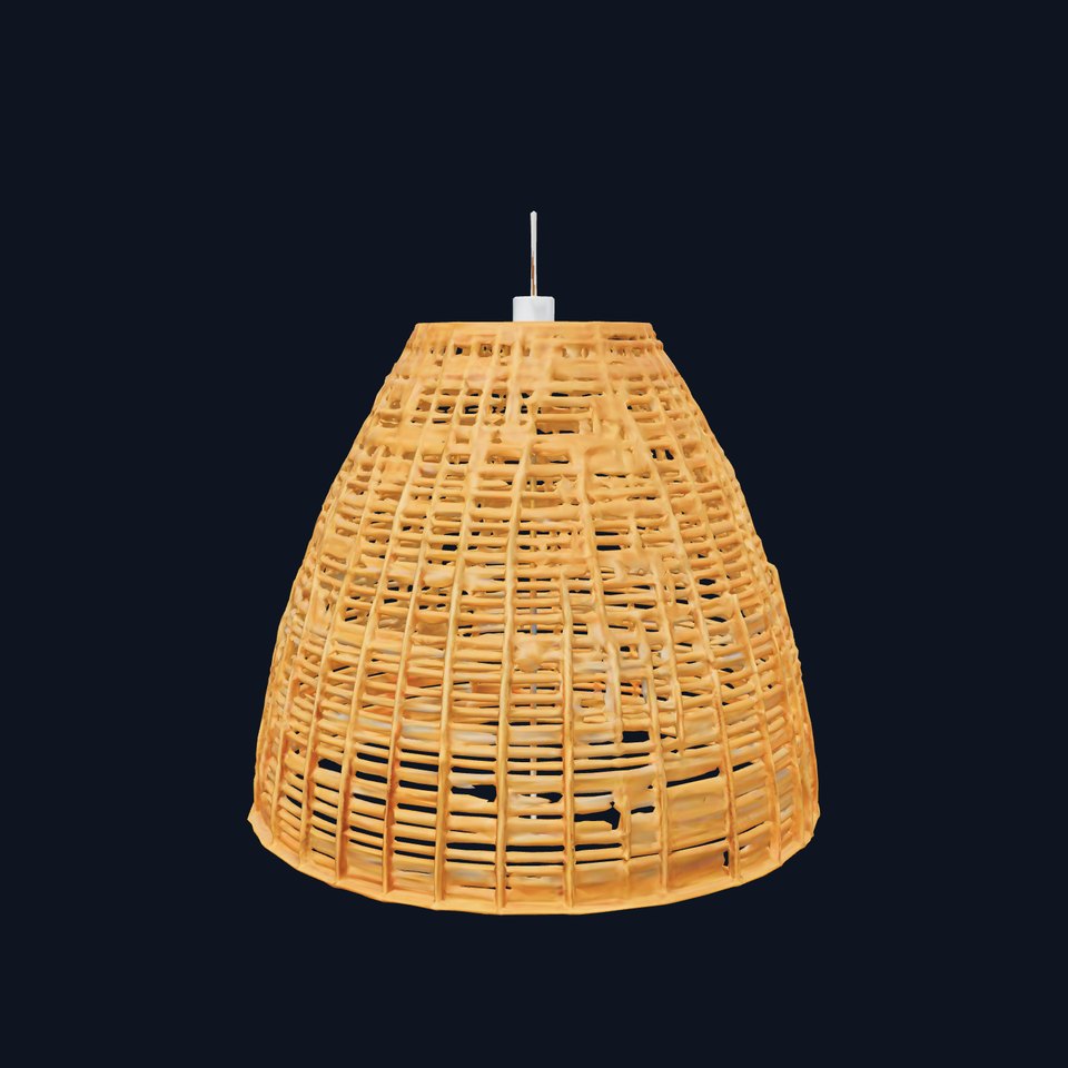 Wicker Pendant Light Model Pack for Interior Design Visualizations