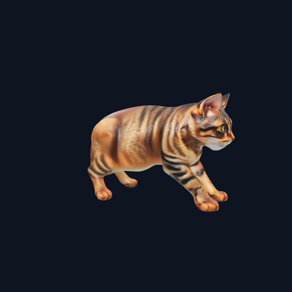 Bengal Cat D Model Pack with Realistic Textures