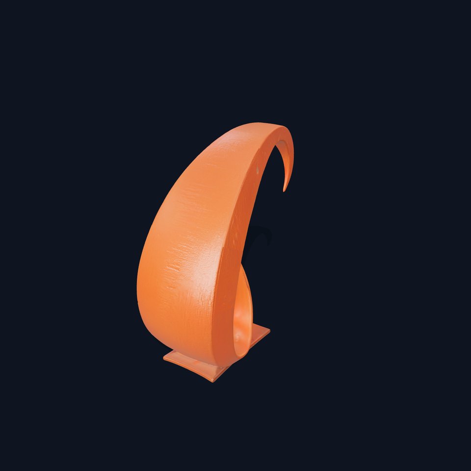 Sculptural Curved Metal Art Model Pack