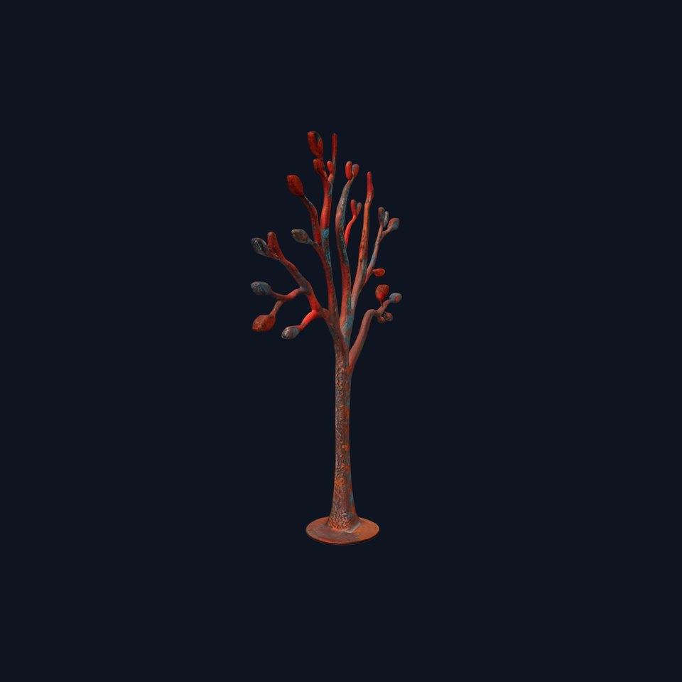 Decorative Metal Tree Sculpture Model Pack