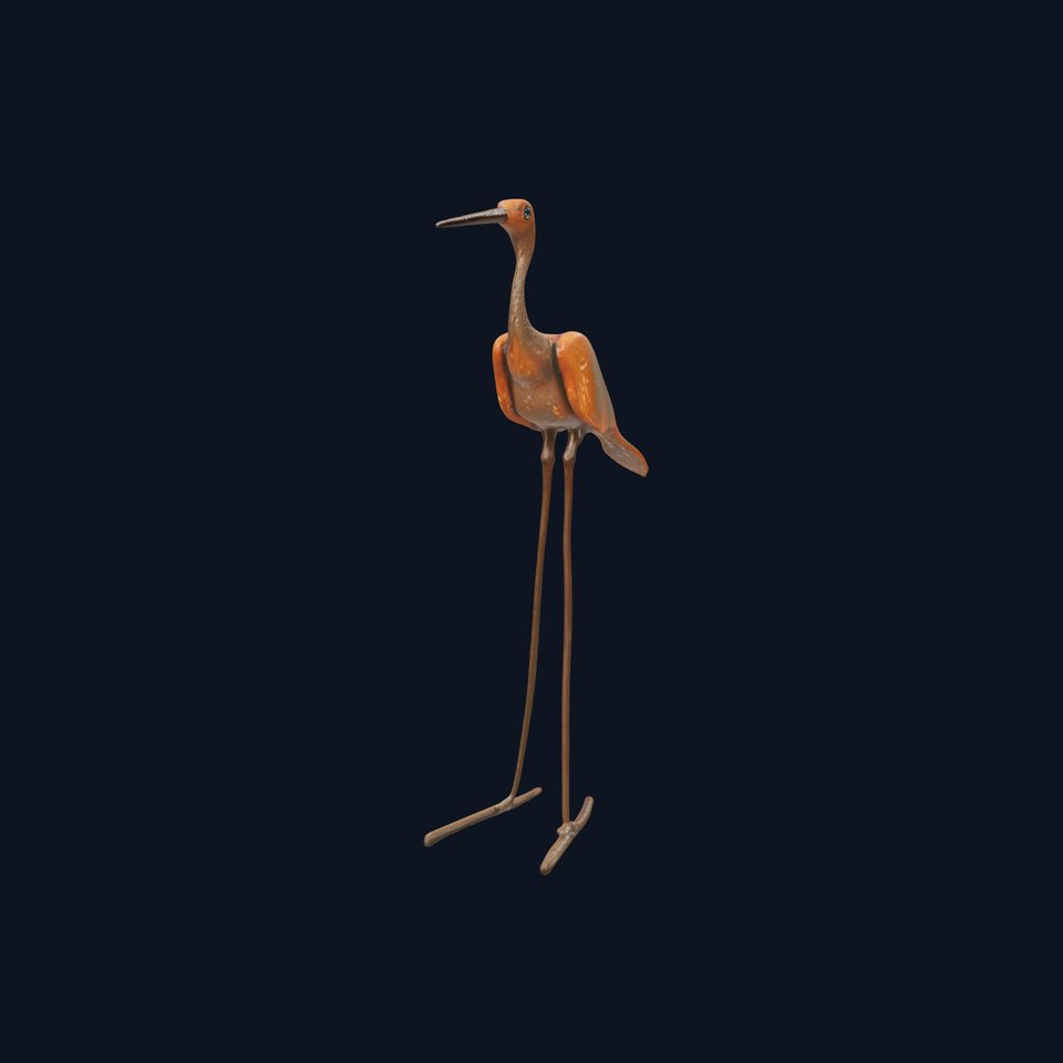 Decorative Crane Sculpture Model Pack