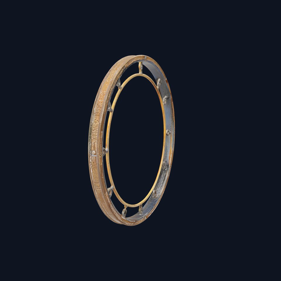 Circular Rustic Metal Frame Model Pack