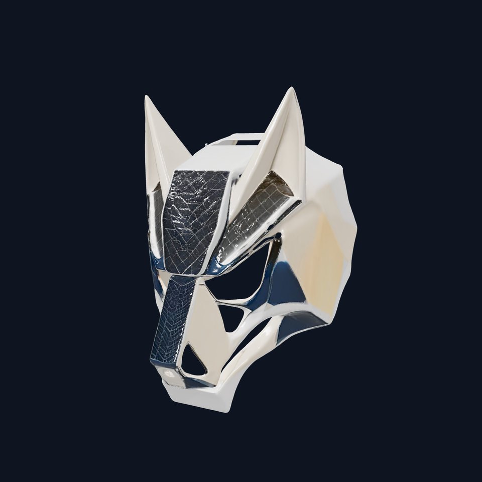 Geometric Panther Head Wall Sculpture Model Pack